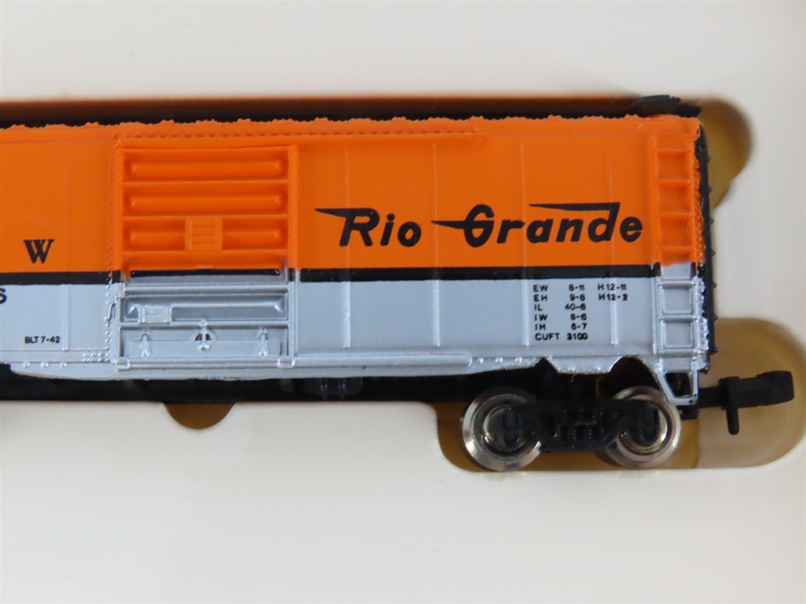 LOT of 2 N Scale Bachmann 53-1000-69 D&RGW Rio Grande 41' Steel Box Car #60066