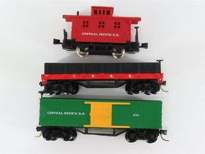 LOT of 3 N Bachmann Old Timers CPRR Central Pacific Caboose, Box Car, & Gondola