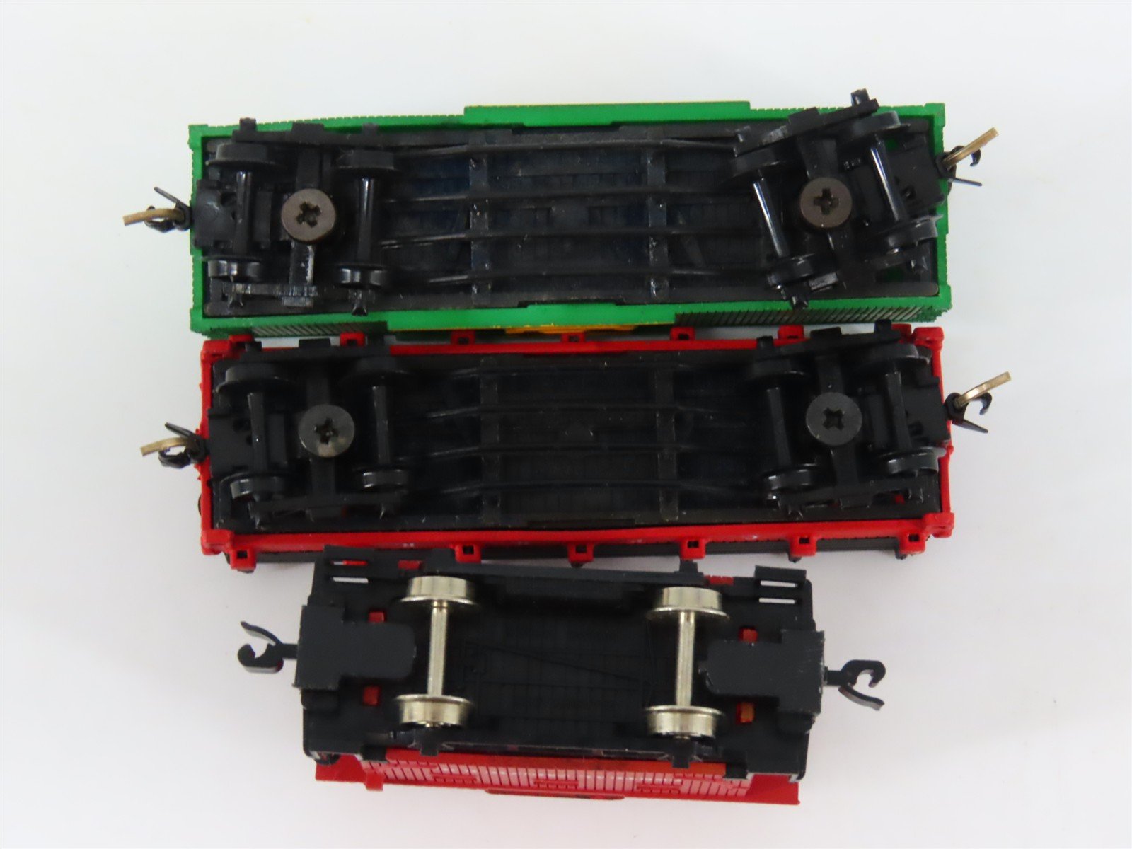 LOT of 3 N Bachmann Old Timers CPRR Central Pacific Caboose, Box Car, & Gondola