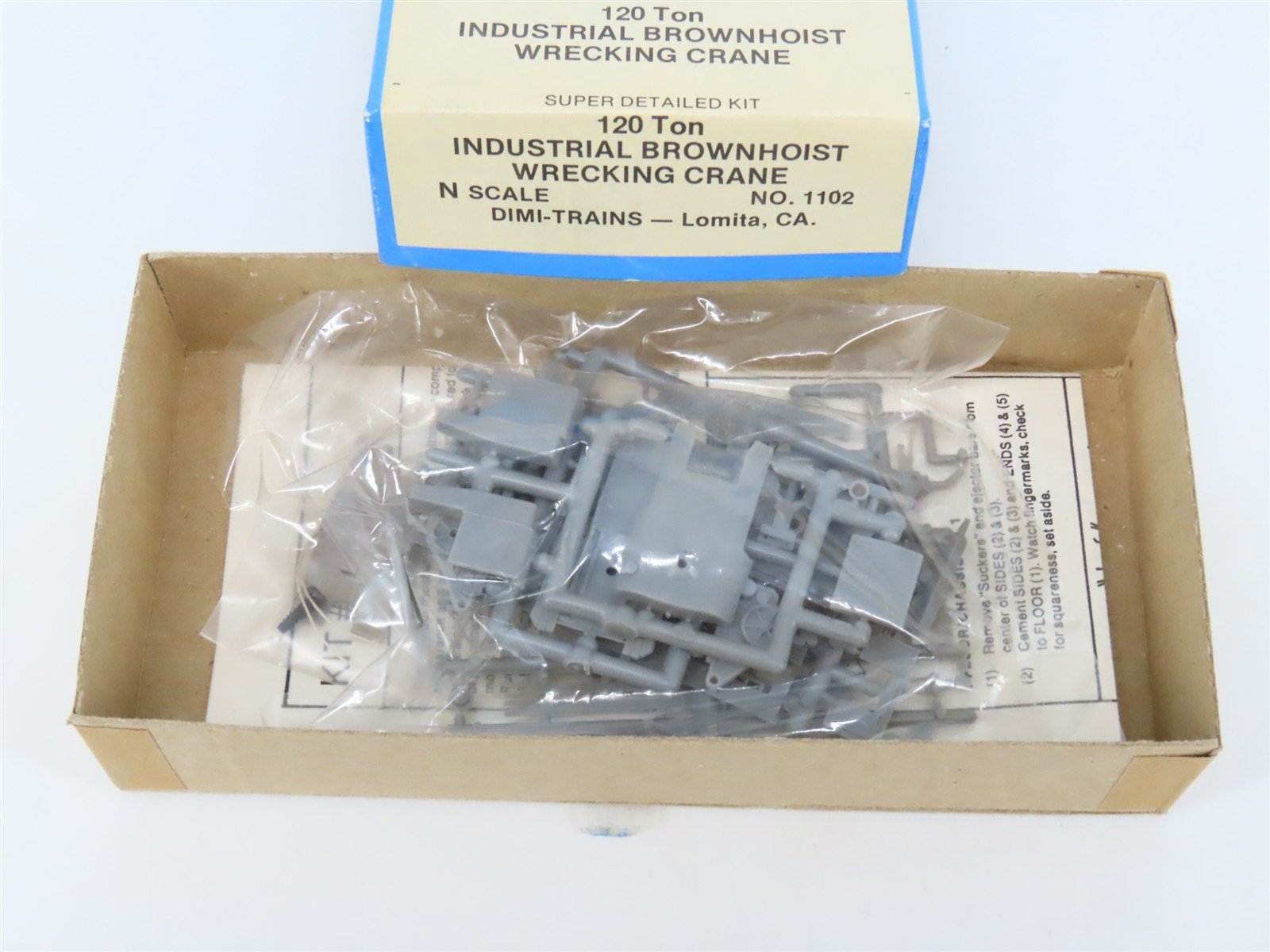 N Dimi-Trains Kit 1102 Undecorated 120 Ton Industrial Brownhoist Wrecking Crane