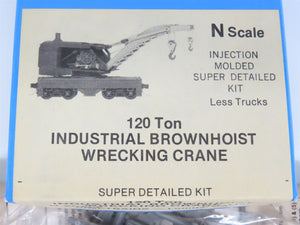 N Dimi-Trains Kit 1102 Undecorated 120 Ton Industrial Brownhoist Wrecking Crane