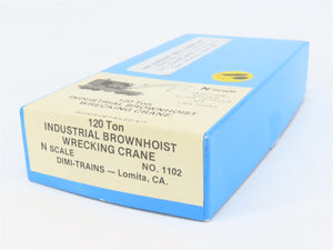 N Dimi-Trains Kit 1102 Undecorated 120 Ton Industrial Brownhoist Wrecking Crane