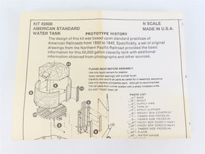 N 1/160 Scale Dimi-Trains Kit 2000 American Standard Water Tank