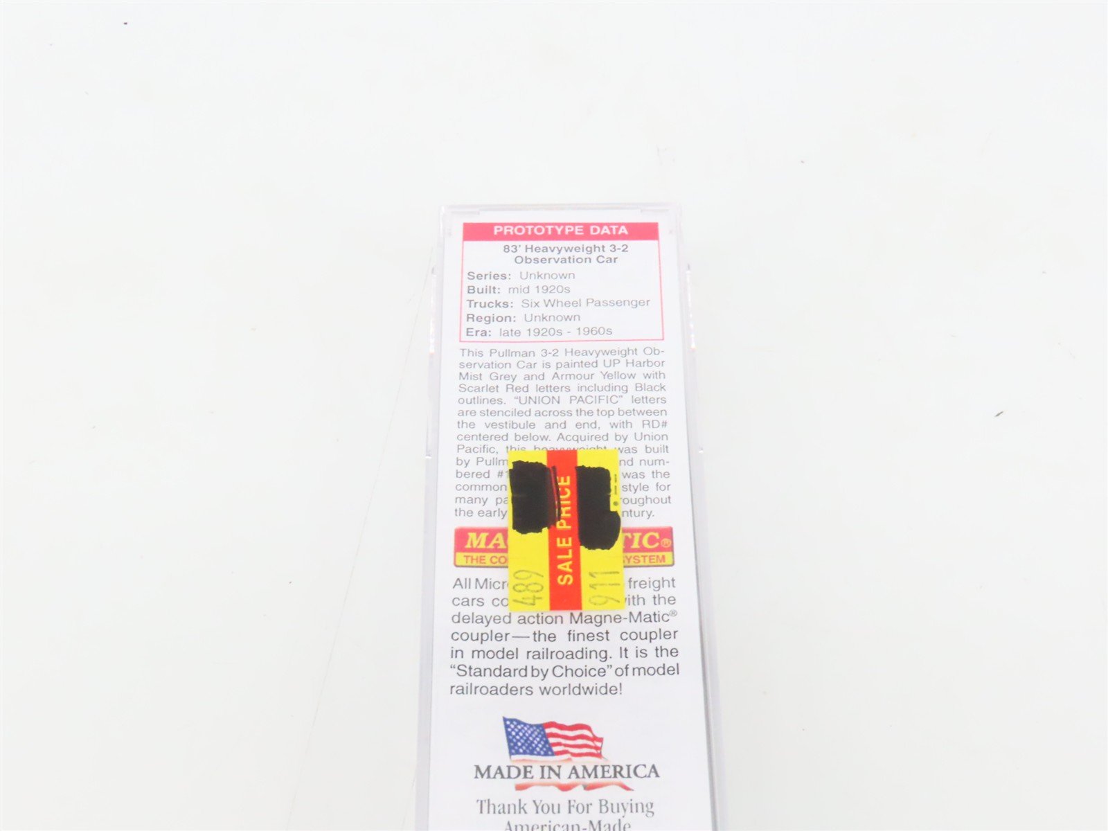 N Scale Micro-Trains MTL 14400060 UP Union Pacific Coach Passenger Car #1569