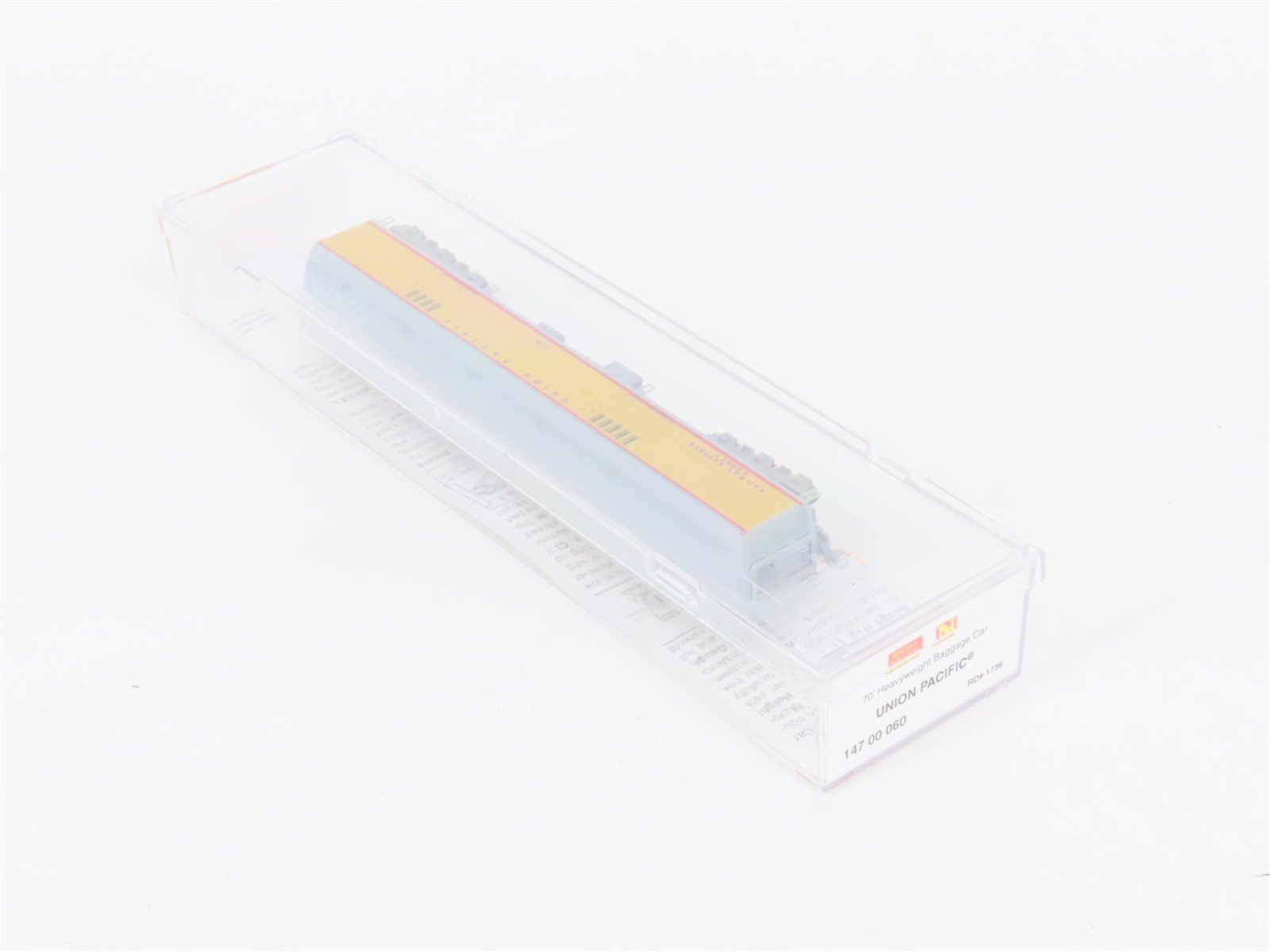N Scale Micro-Trains MTL 14700060 UP Railway 70' HW Baggage Passenger Car #1736
