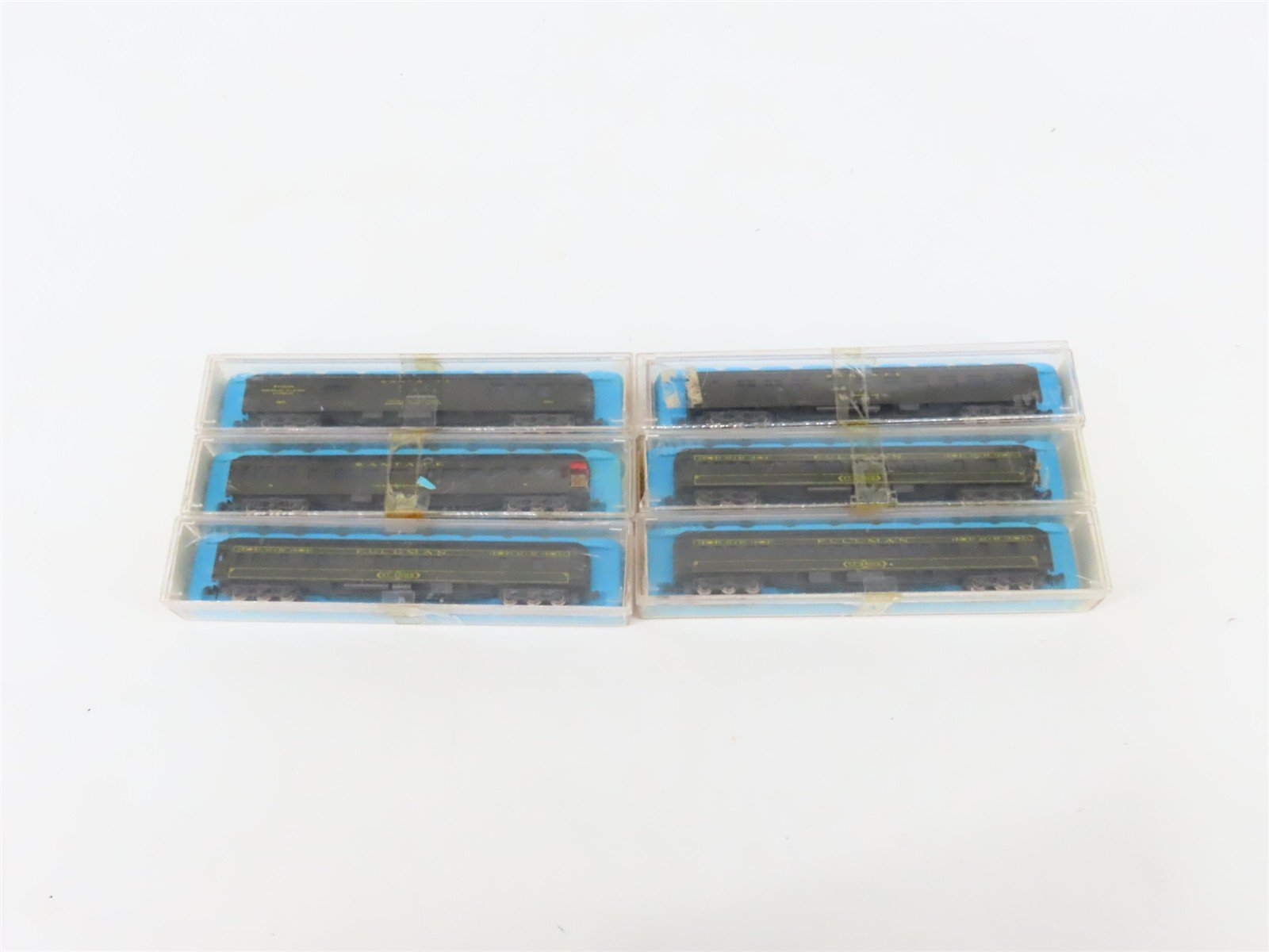 LOT of 6 N Scale Atlas ATSF Santa Fe Coach/Obs/Baggage Passenger Cars