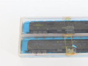 LOT of 6 N Scale Atlas ATSF Santa Fe Coach/Obs/Baggage Passenger Cars