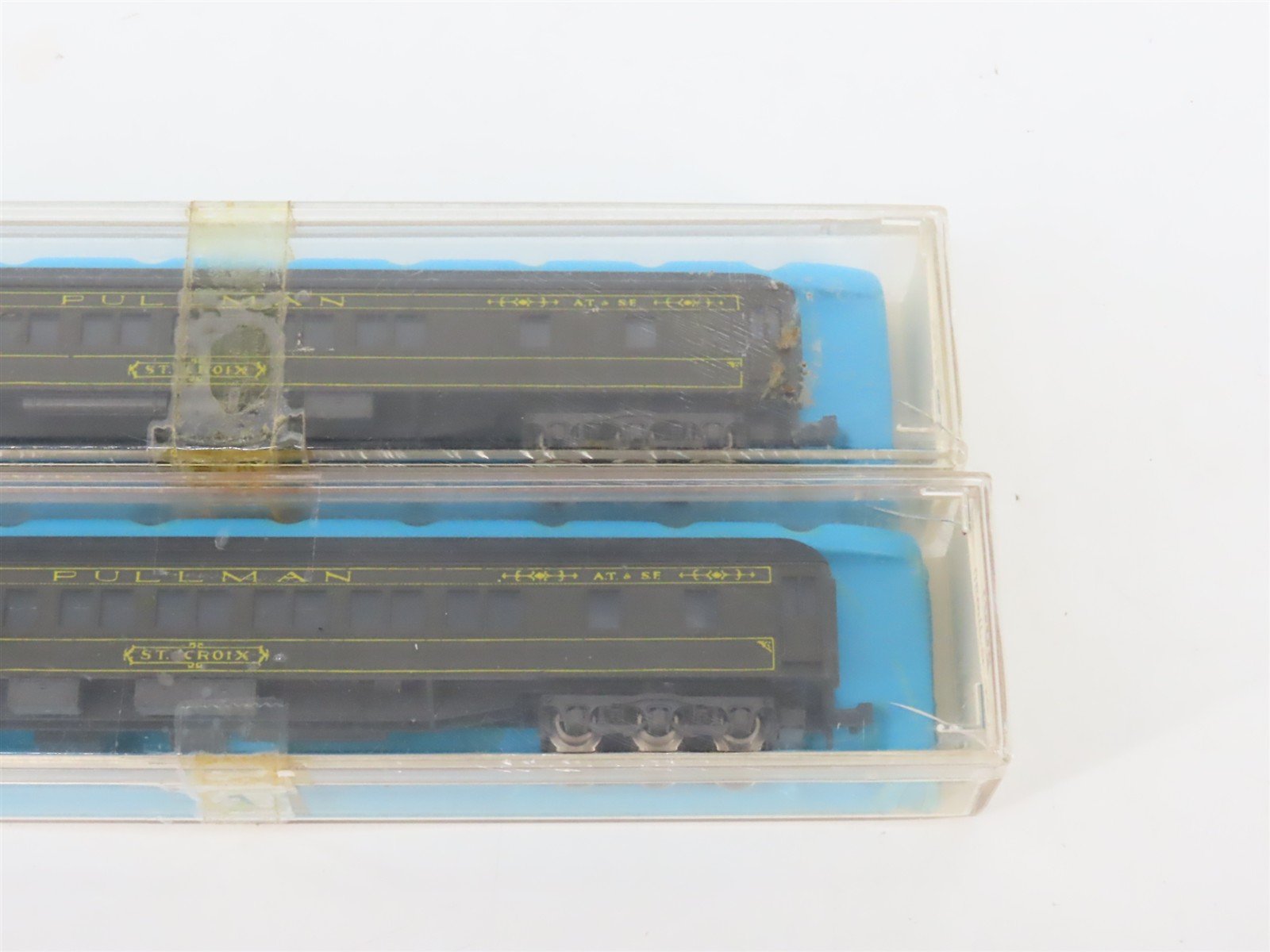 LOT of 6 N Scale Atlas ATSF Santa Fe Coach/Obs/Baggage Passenger Cars
