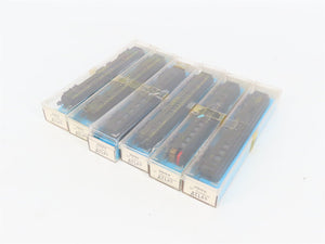 LOT of 6 N Scale Atlas ATSF Santa Fe Coach/Obs/Baggage Passenger Cars