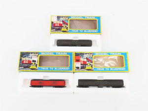 LOT of 3 N Scale AHM ATSF Santa Fe Coach/Combine Passenger Cars