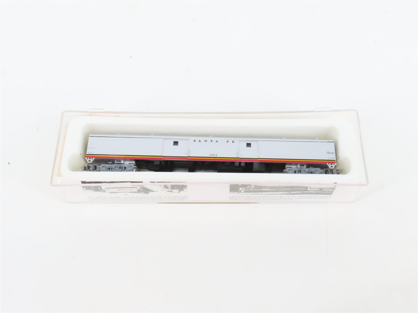 LOT of 9 N Scale Con-Cor ATSF Santa Fe Baggage/Dome/Obs/Coach Passenger Cars
