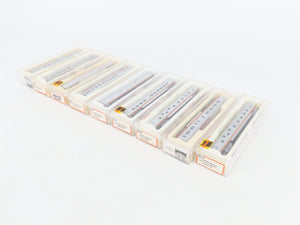 LOT of 9 N Scale Con-Cor ATSF Santa Fe Baggage/Dome/Obs/Coach Passenger Cars