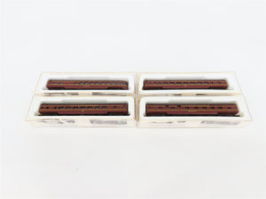 LOT of 4 N Scale Con-Cor PRR Pennsylvania Coach/Obs/Sleeper Passenger Cars