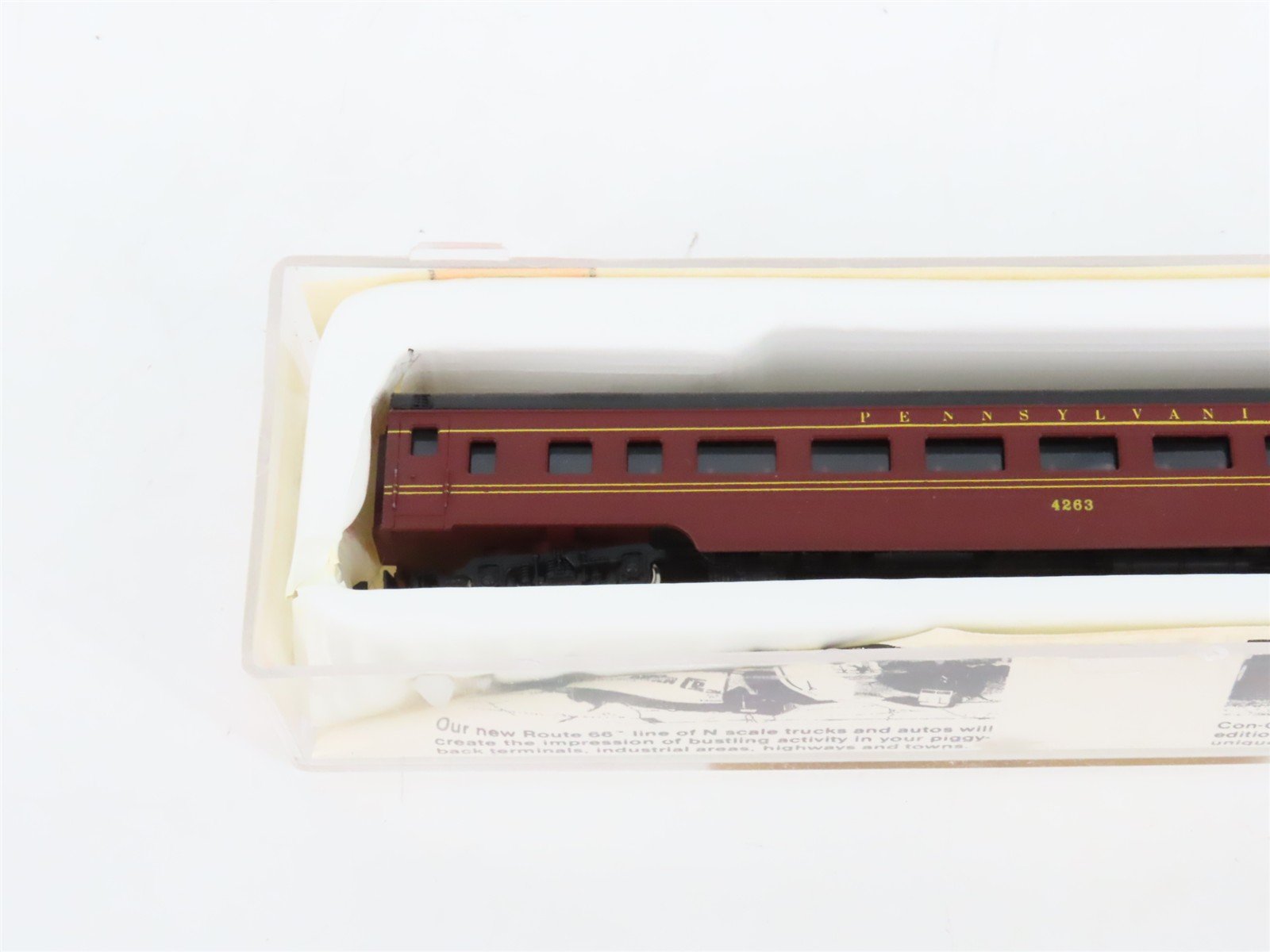 LOT of 4 N Scale Con-Cor PRR Pennsylvania Coach/Obs/Sleeper Passenger Cars