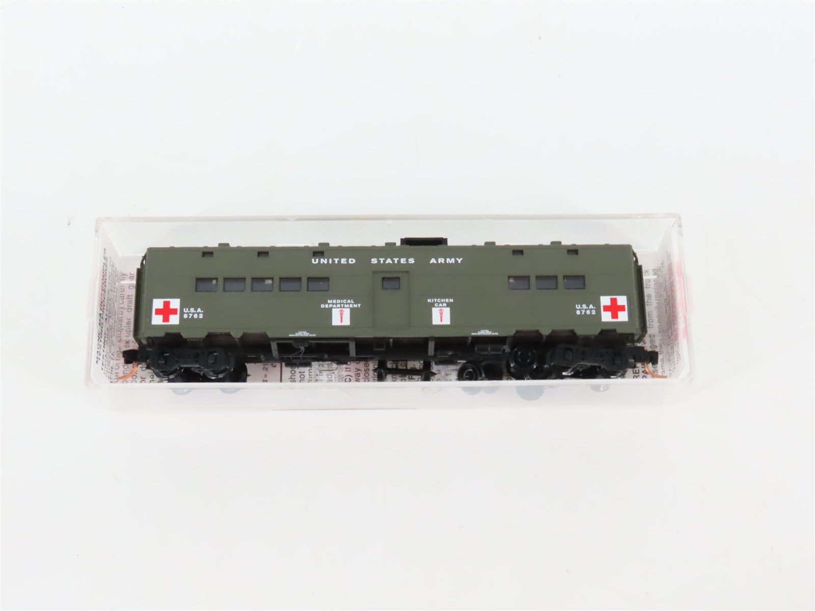 N Scale Micro-Trains MTL 118020 USA Army Troop Sleeper Passenger Car #8762