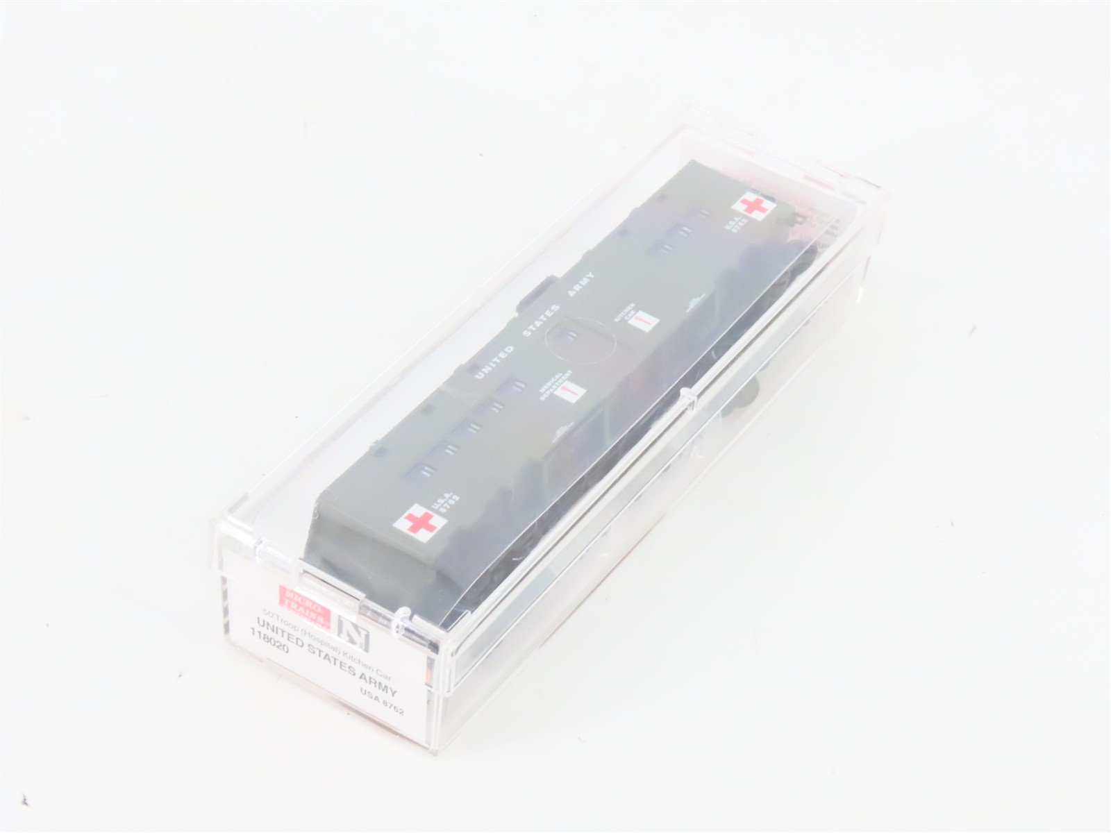 N Scale Micro-Trains MTL 118020 USA Army Troop Sleeper Passenger Car #8762