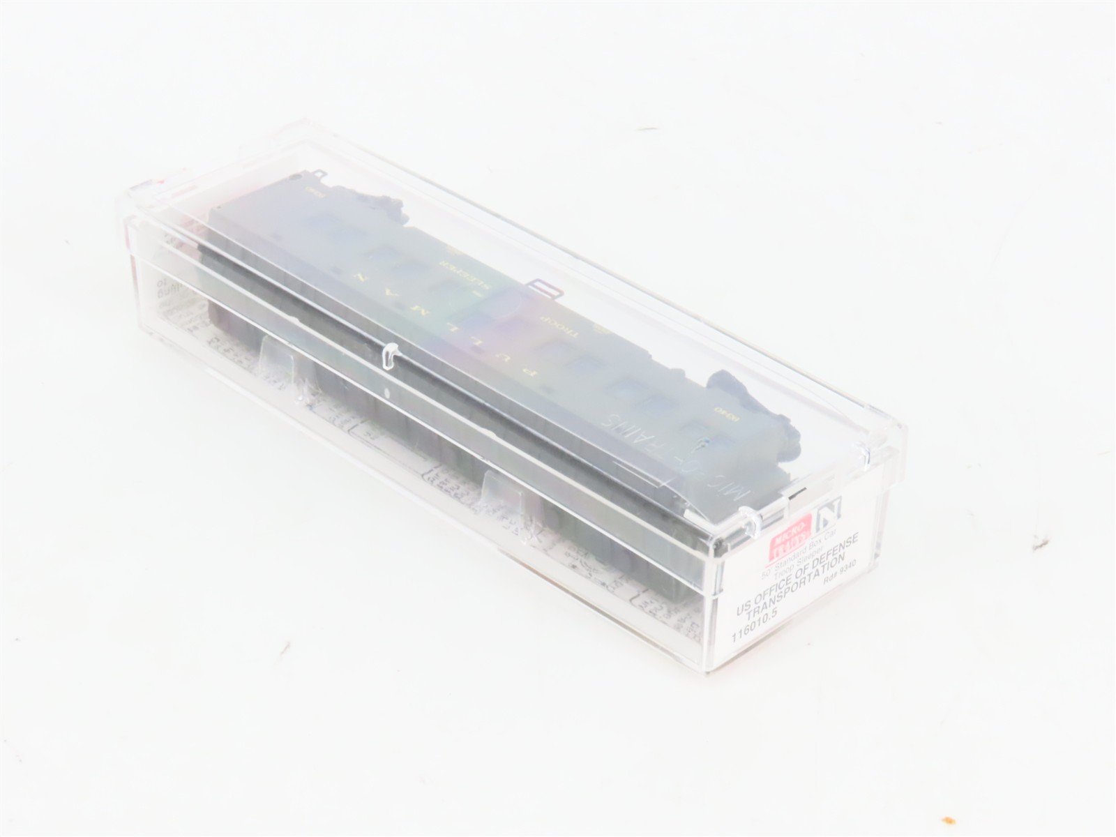 N Scale Micro-Trains MTL 116010.5 US DOD Troop Sleeper Passenger Car #9340
