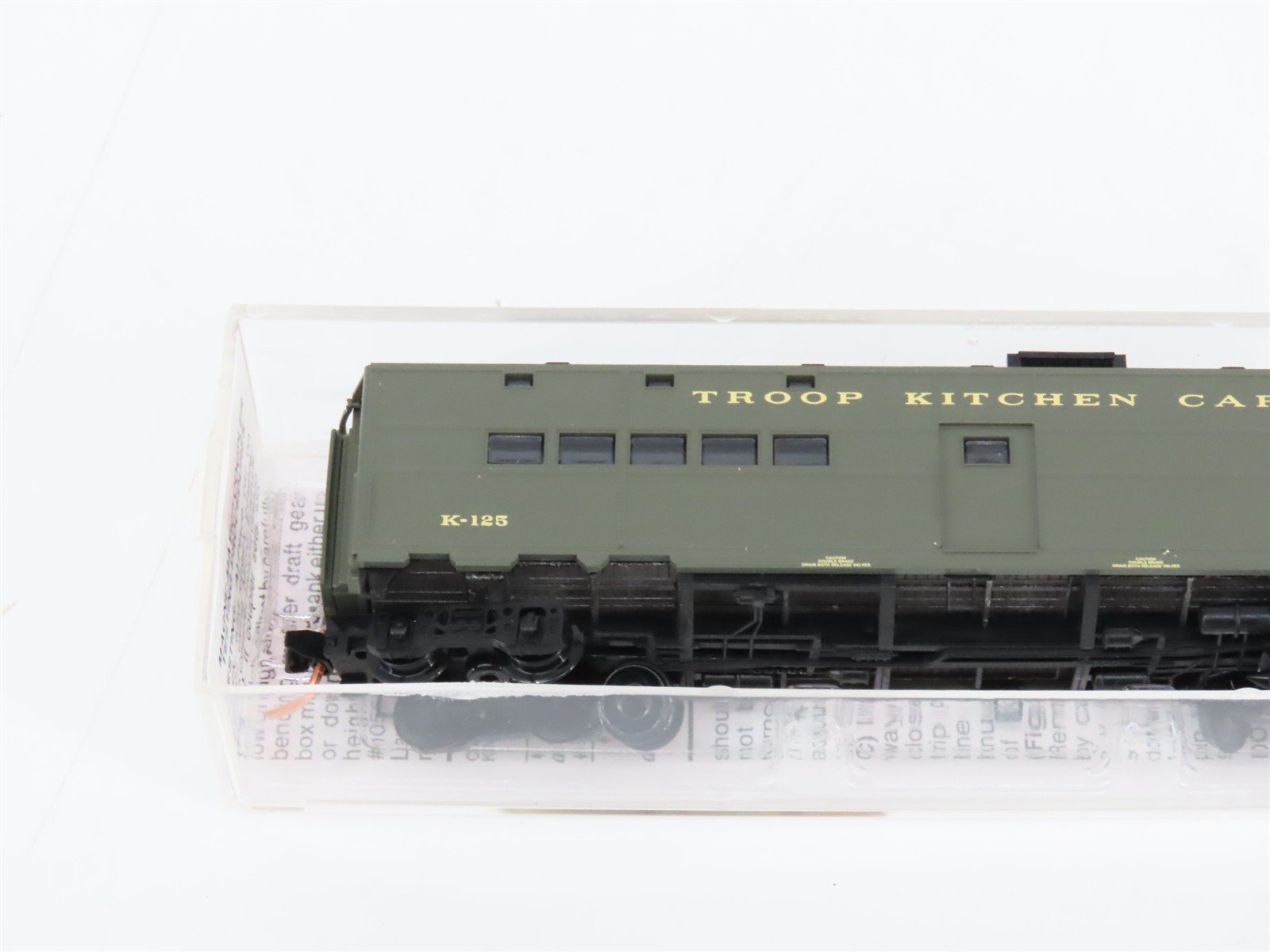 N Scale Micro-Trains MTL 118010 US Army Troop Kitchen Passenger Car #K-125