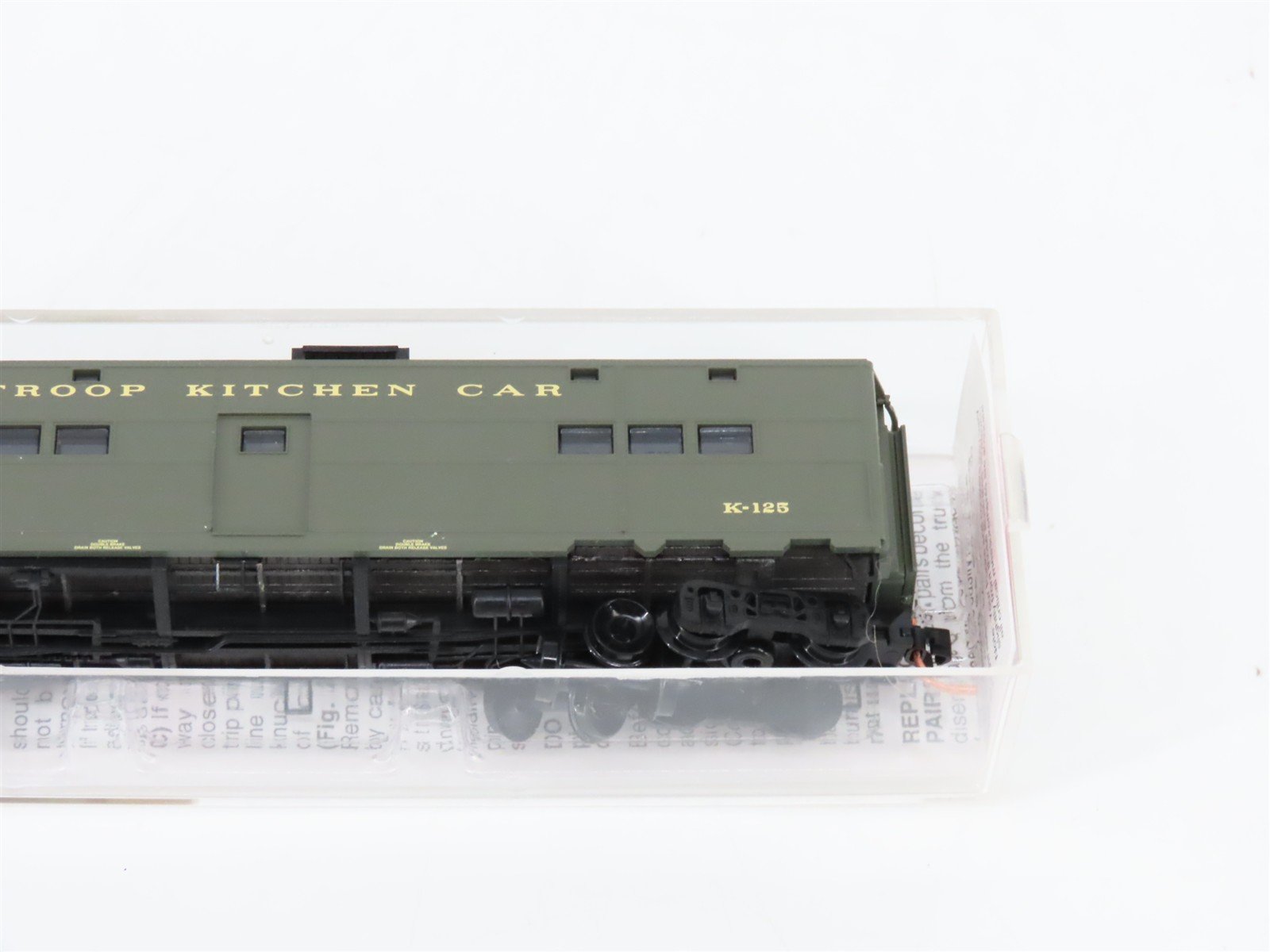 N Scale Micro-Trains MTL 118010 US Army Troop Kitchen Passenger Car #K-125