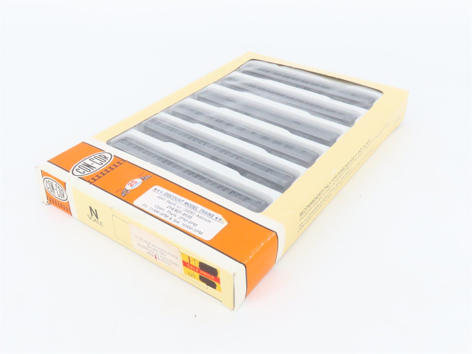 N Scale Con-Cor UP Union Pacific Hvywt Coach/Baggage Passenger 6-Car Set