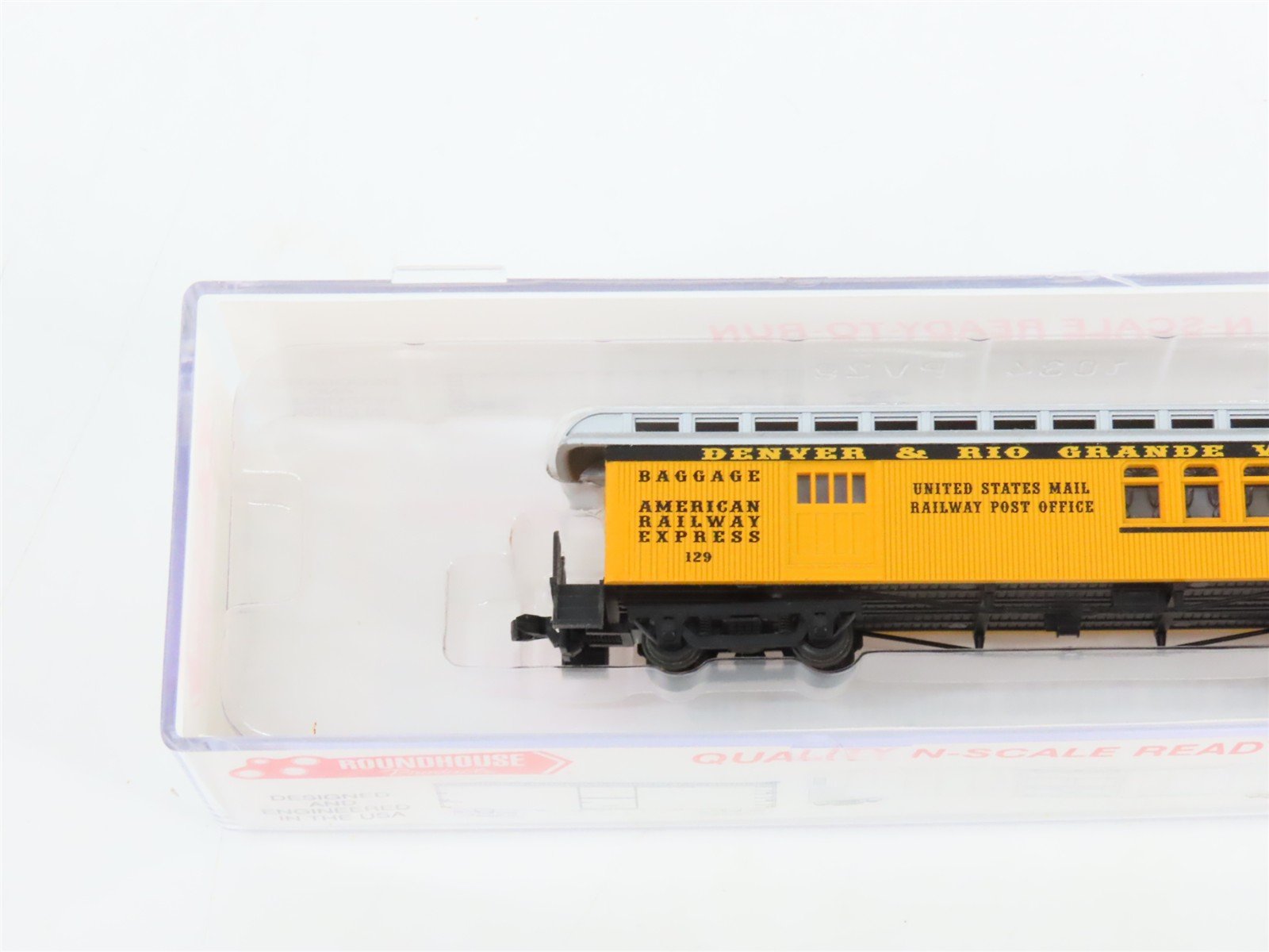 N Scale Roundhouse 89414 DRGW Rio Grande 50' Overland Passenger 4-Car Set