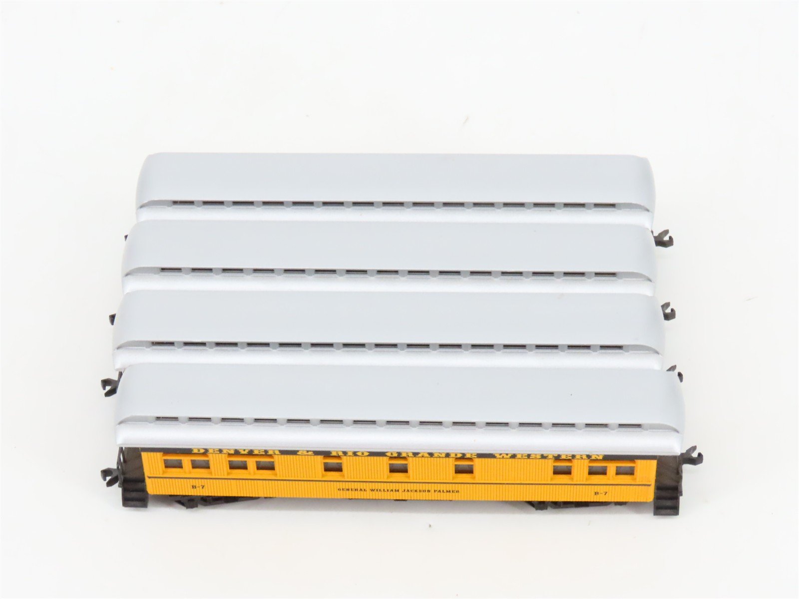 N Scale Roundhouse 89414 DRGW Rio Grande 50' Overland Passenger 4-Car Set