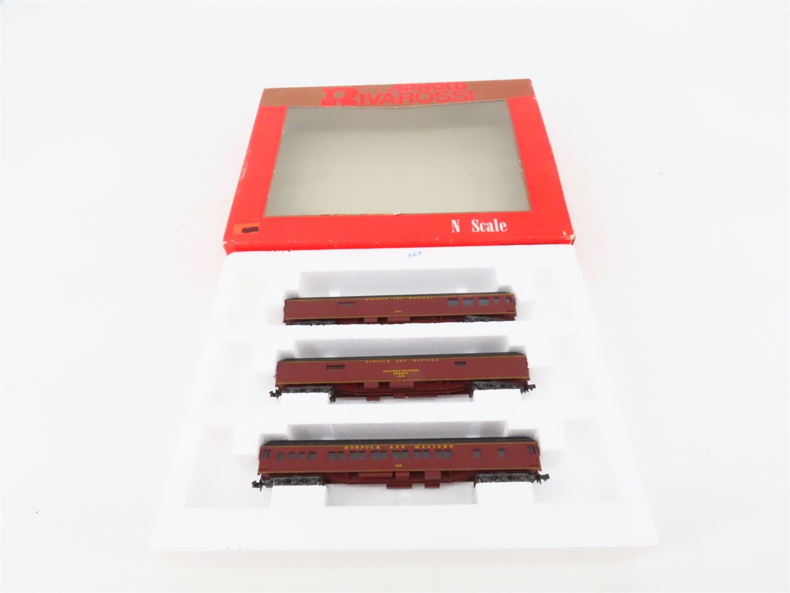 N Scale Rivarossi N&W Norfolk & Western Baggage, RPO, Coach Passenger 3-Car Set