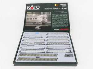 N Scale Kato 106-055 California Zephyr Passenger 11-Car Set w/Display Track