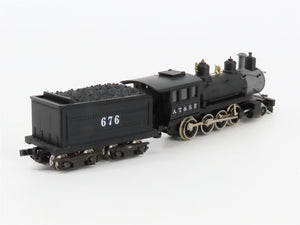 N Scale Roundhouse 8008 ATSF Santa Fe 2-8-0 Steam Locomotive #676