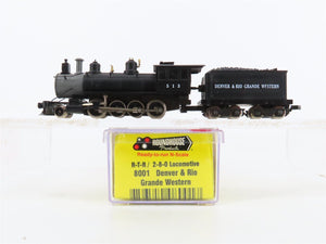N Scale Roundhouse 8001 DRGW Rio Grande 2-8-0 Steam Locomotive #513