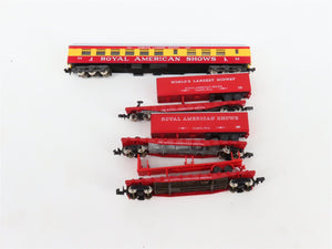 N Scale Con-Cor 0001-008513 Royal American Shows Steam Passenger Set