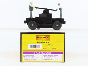 O27 Gauge 3-Rail MTH RailKing 30-2508 Unlettered Operating Hand Car w/ Figures