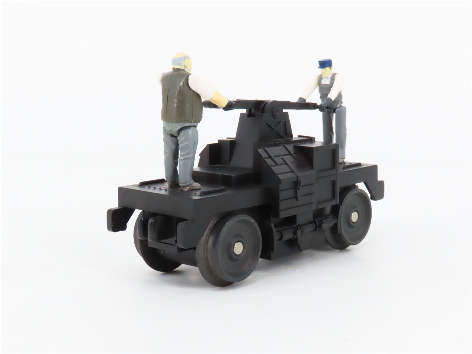 O27 Gauge 3-Rail MTH RailKing 30-2508 Unlettered Operating Hand Car w/ Figures