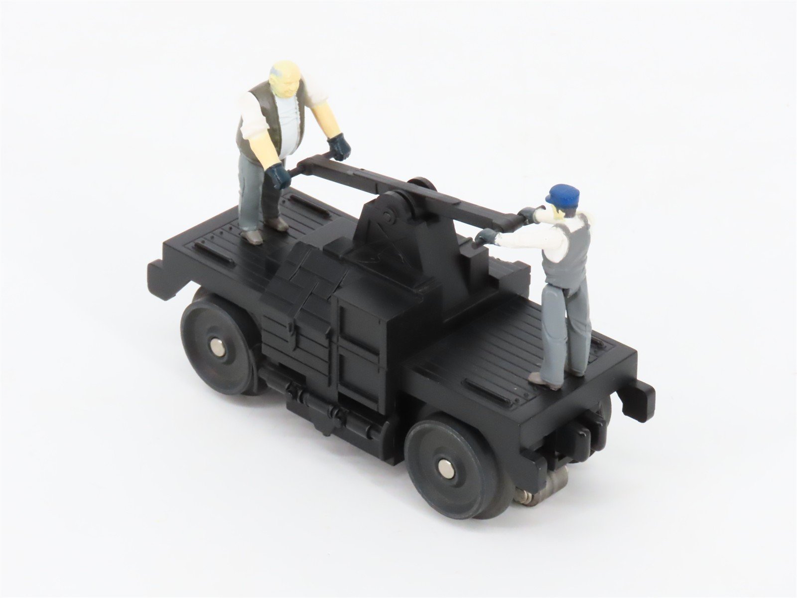 O27 Gauge 3-Rail MTH RailKing 30-2508 Unlettered Operating Hand Car w/ Figures