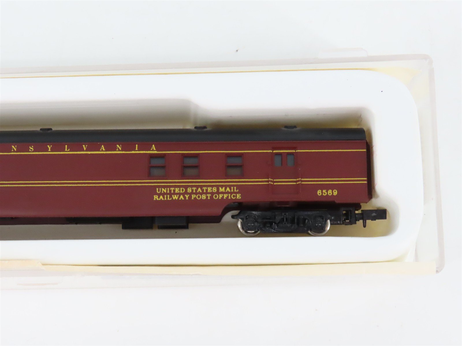 N Scale Con-Cor 0001-04021A PRR Pennsylvania 85' RPO/Baggage Passenger #6569