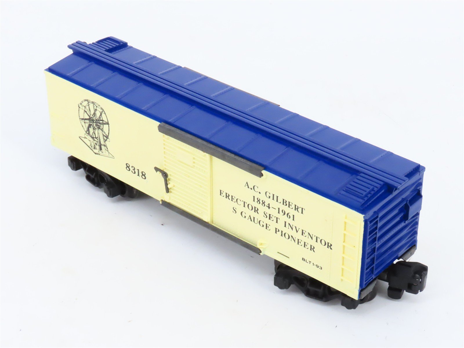 S Scale American Flyer 6-48318 A.C. Gilbert Boxcar #8318