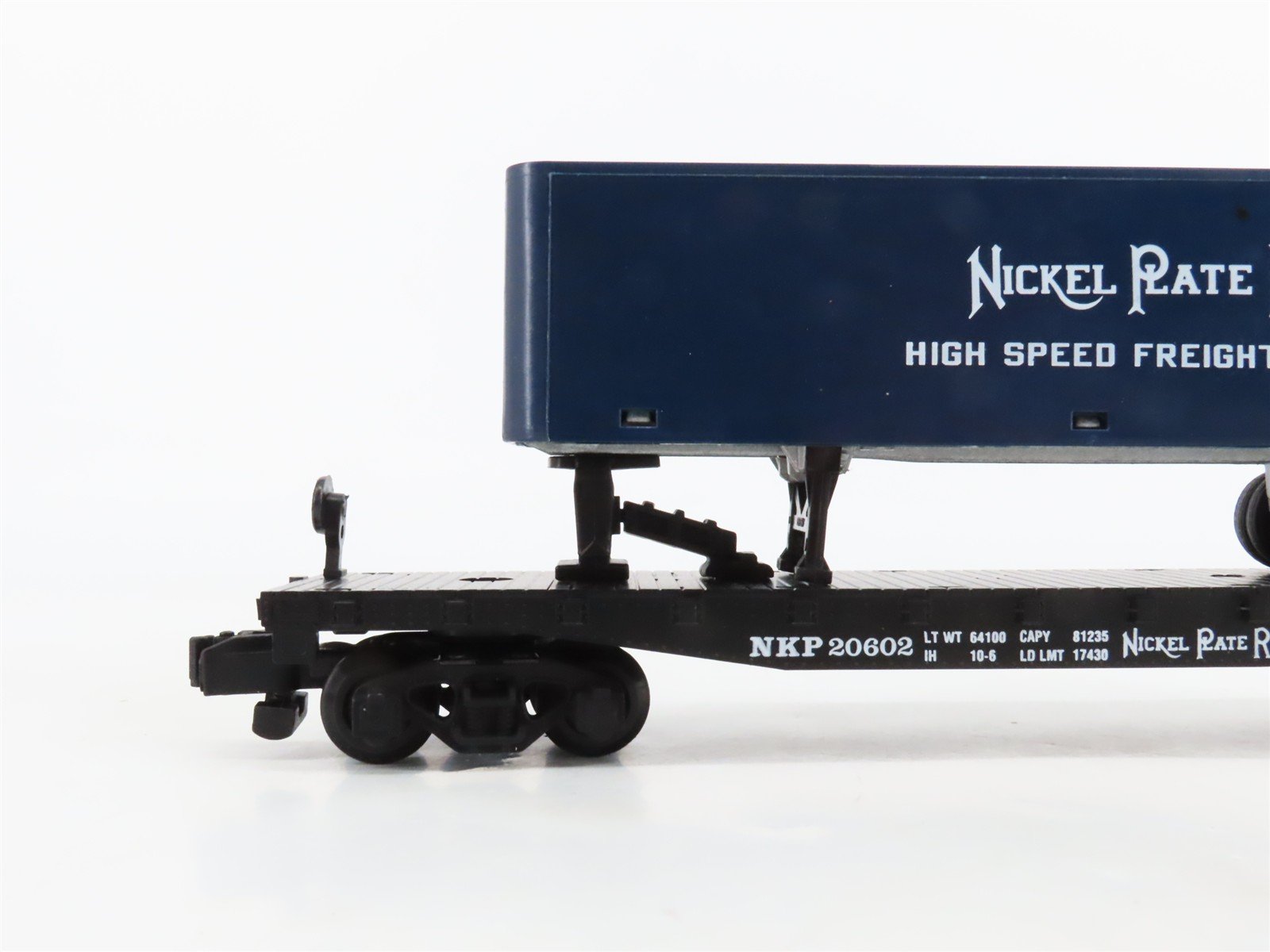S Scale American Flyer 6-48479 NKP Nickel Plate Road Flatcar #20602 w/Trailer
