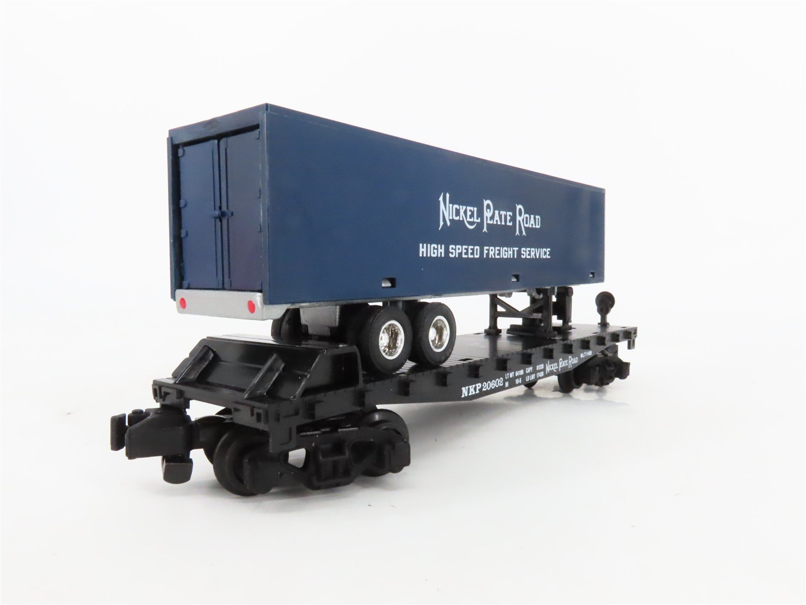 S Scale American Flyer 6-48479 NKP Nickel Plate Road Flatcar #20602 w/Trailer