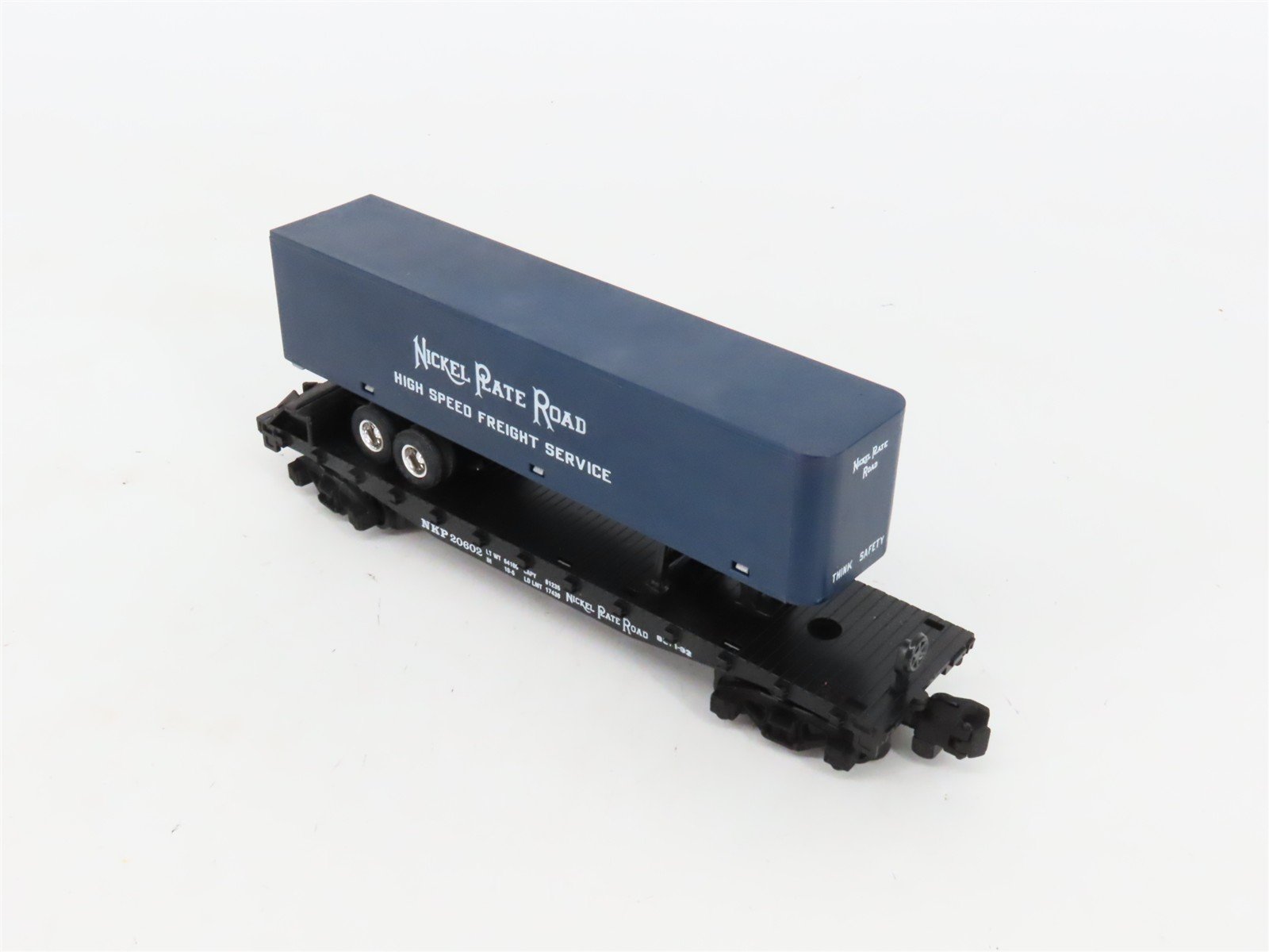S Scale American Flyer 6-48479 NKP Nickel Plate Road Flatcar #20602 w/Trailer
