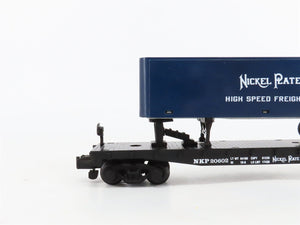 S Scale American Flyer 6-48479 NKP Nickel Plate Road Flatcar #20602 w/Trailer