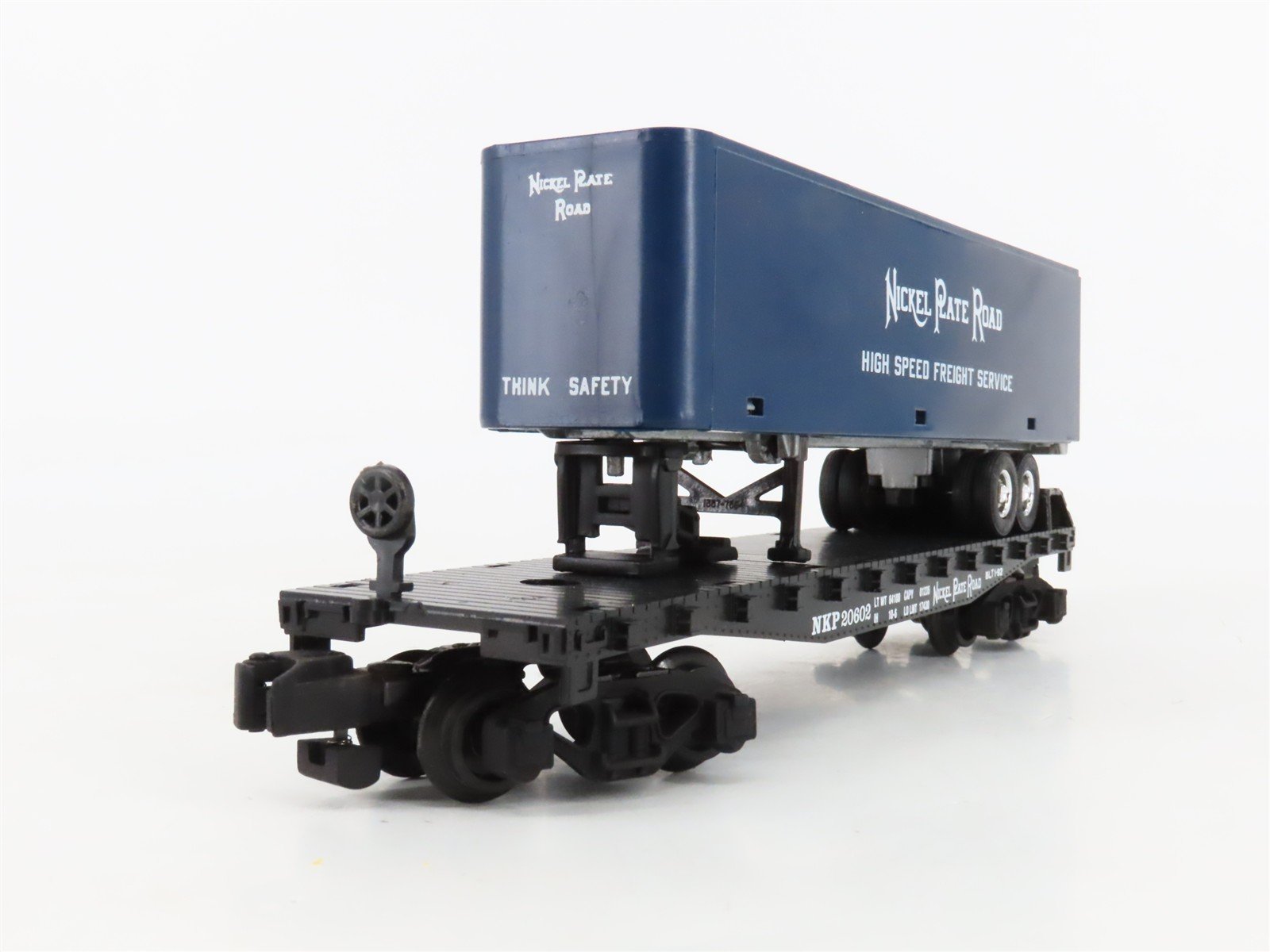 S Scale American Flyer 6-48479 NKP Nickel Plate Road Flatcar #20602 w/Trailer