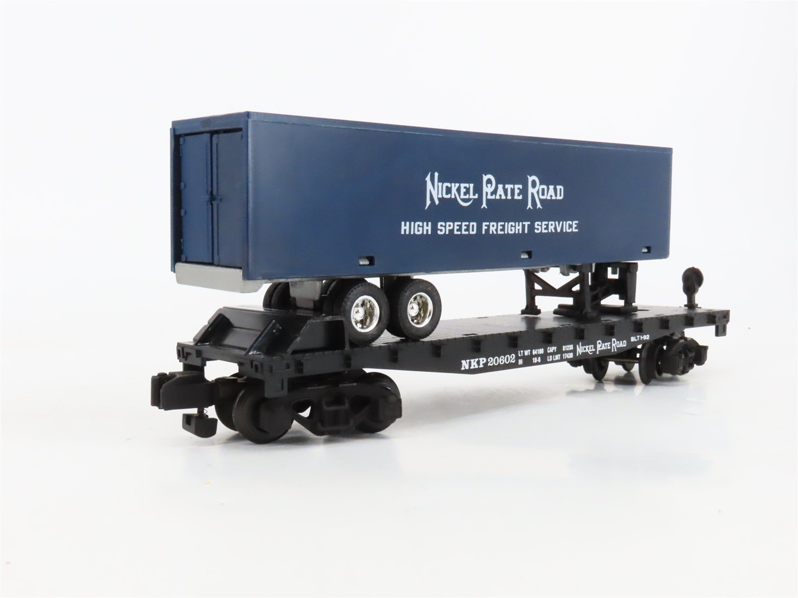 S Scale American Flyer 6-48479 NKP Nickel Plate Road Flatcar #20602 w/Trailer