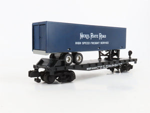 S Scale American Flyer 6-48479 NKP Nickel Plate Road Flatcar #20602 w/Trailer