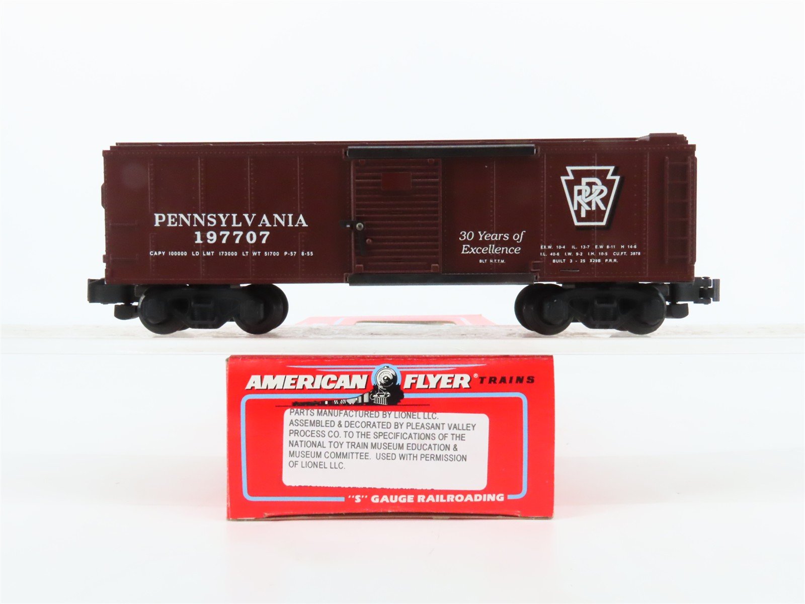 S Scale American Flyer PRR Pennsylvania Boxcar #197707
