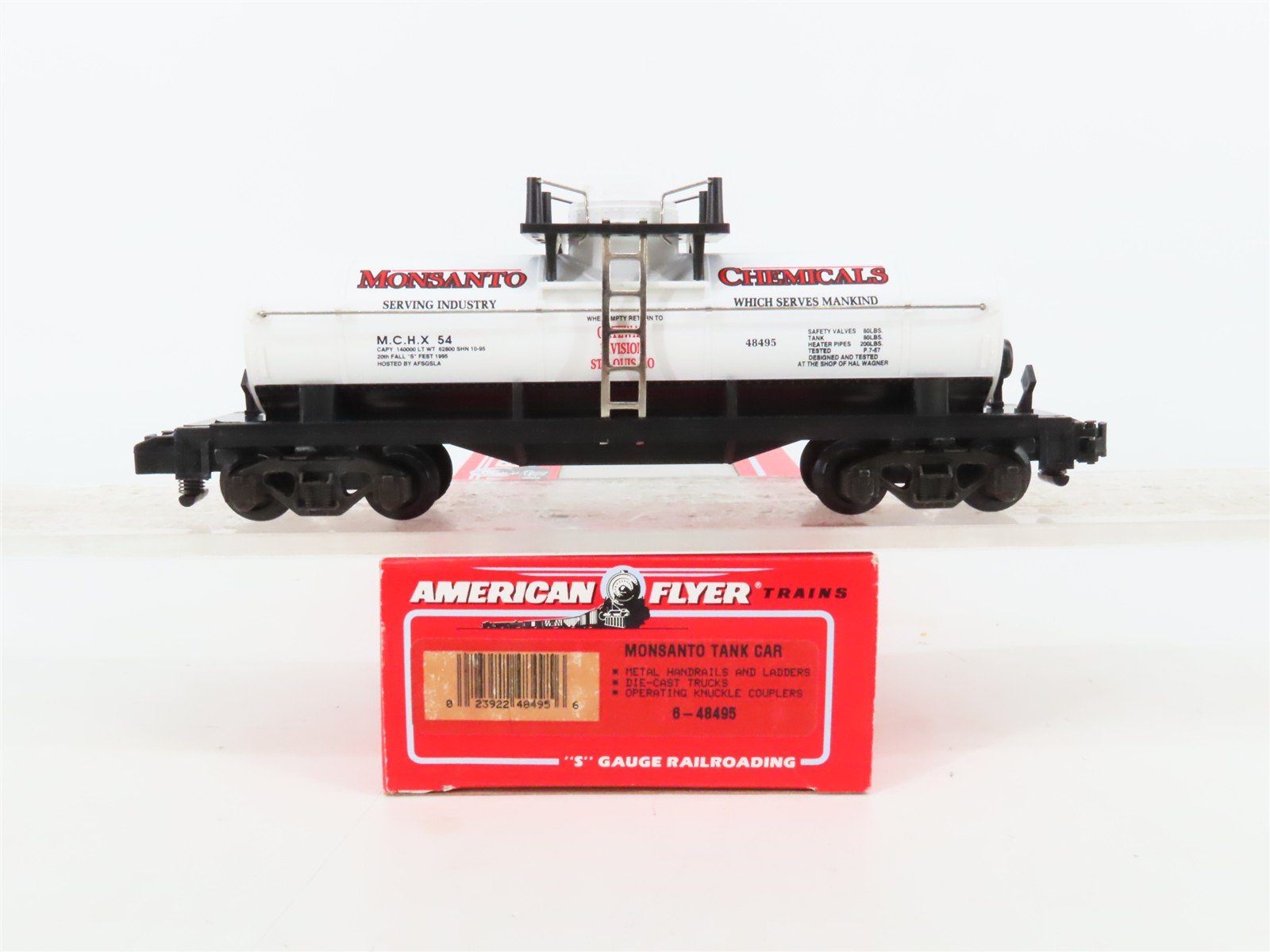 S Scale American Flyer 6-48495 MCHX Monsanto Single Dome Tankcar #64