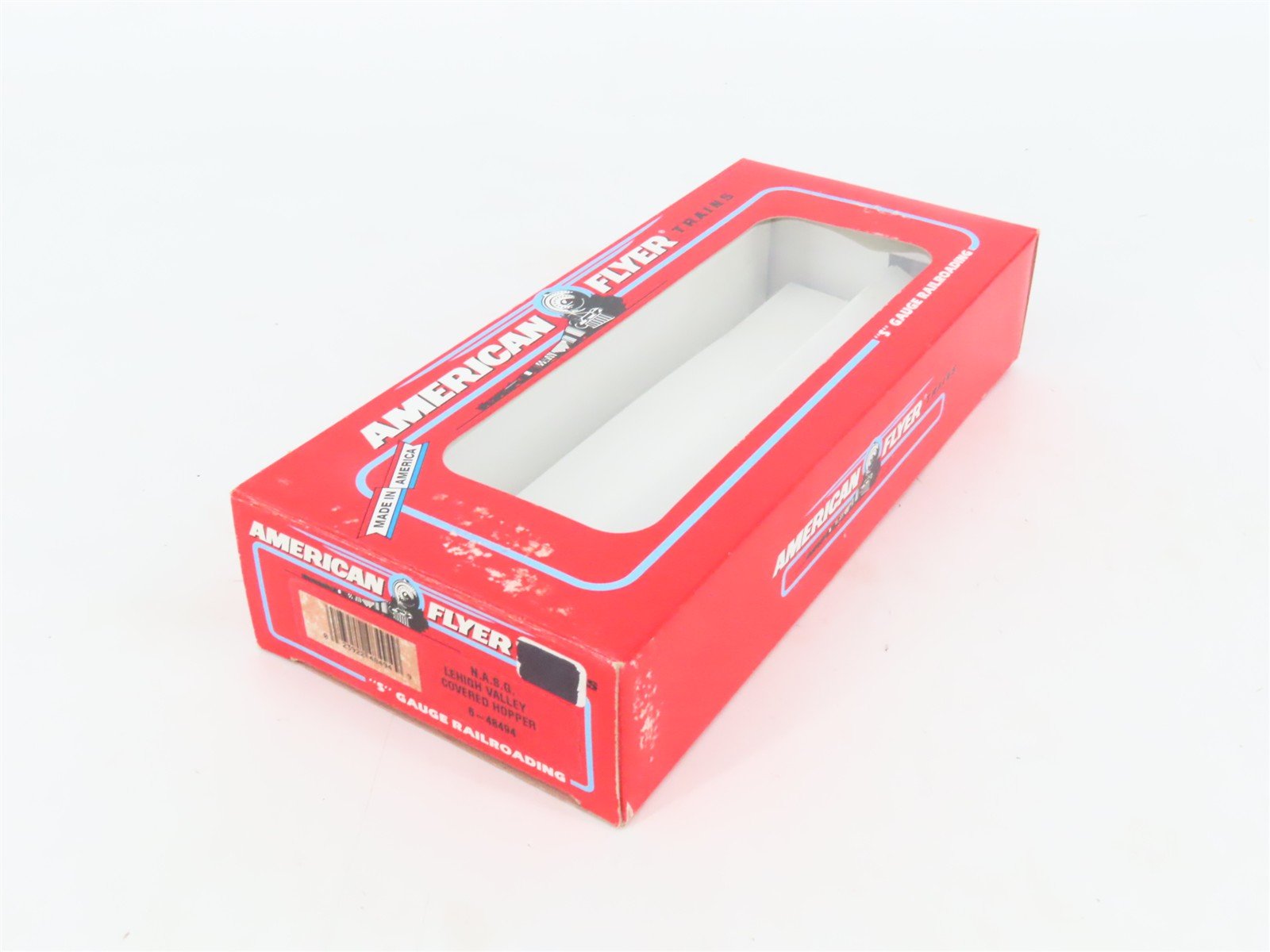 S Scale American Flyer 6-48494 LV Lehigh Valley 3-Bay Covered Hopper #1295