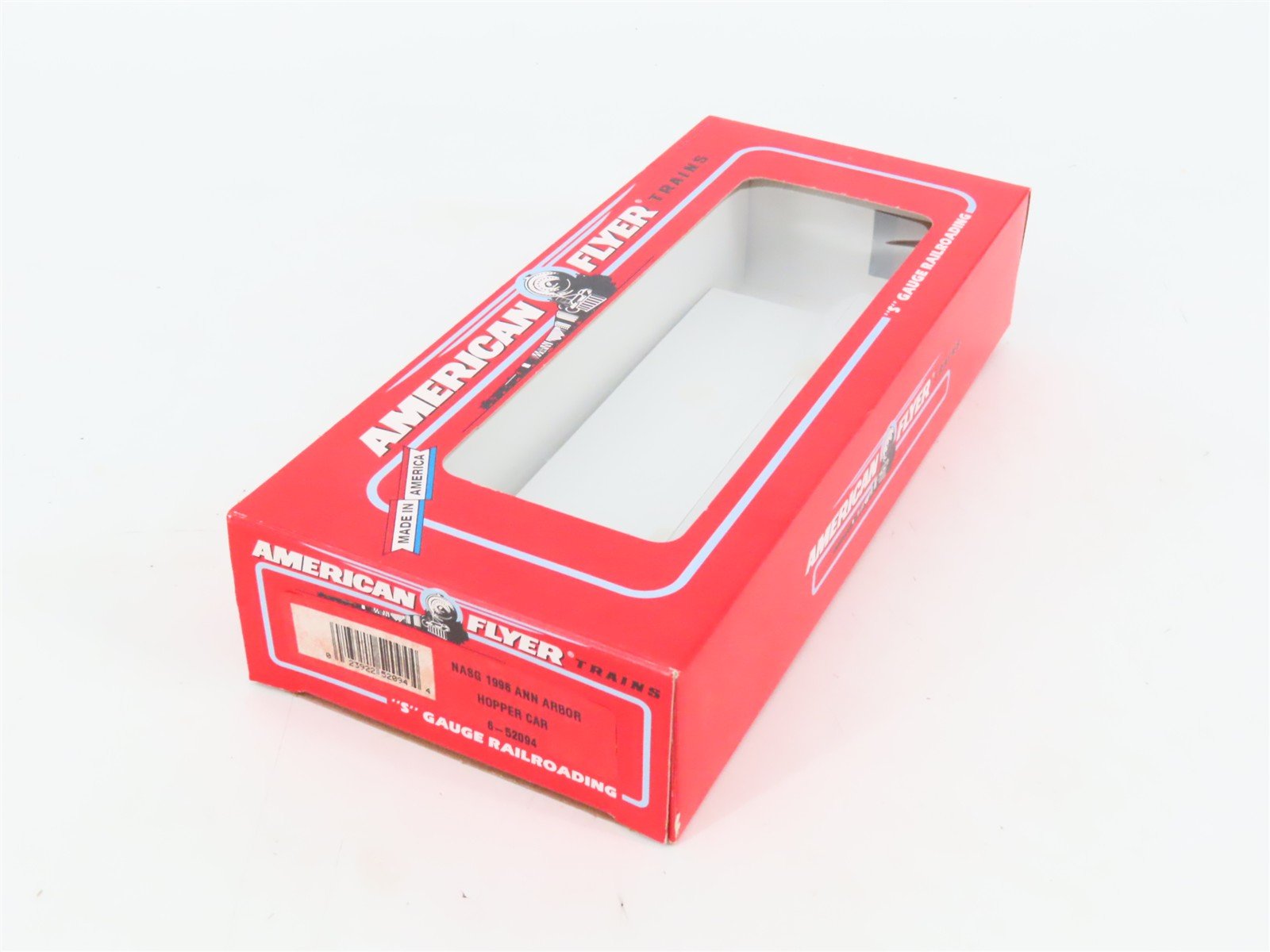 S Scale American Flyer 6-52094 AA Ann Arbor NASG 1996 3-Bay Covered Hopper #1496