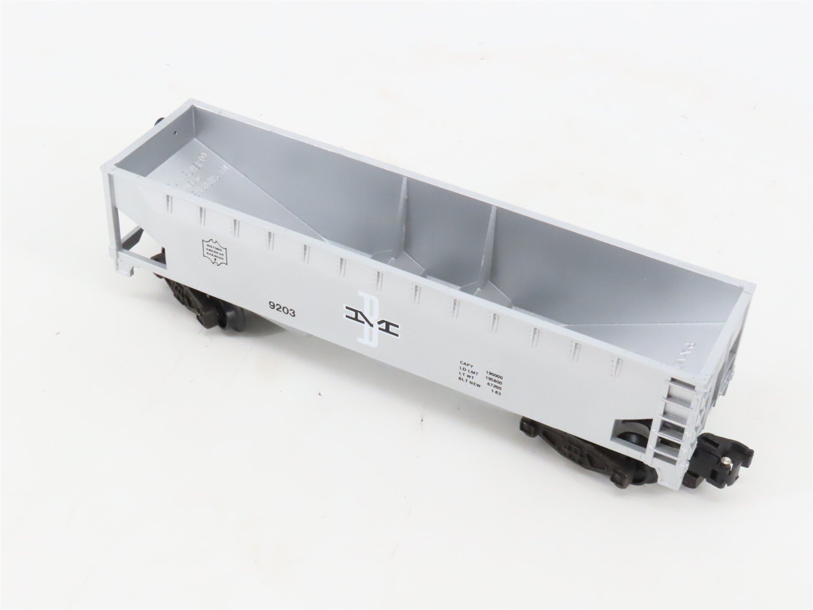 S Scale American Flyer 4-9203 B&M Boston & Maine 3-Bay Open Hopper #9203