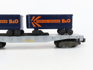 S Scale American Flyer 4-9000 B&O Baltimore & Ohio Flatcar #9000 w/Trailers