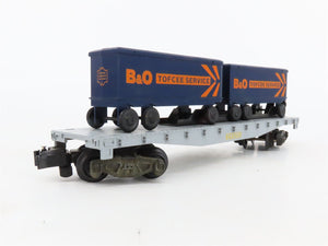 S Scale American Flyer 4-9000 B&O Baltimore & Ohio Flatcar #9000 w/Trailers